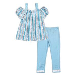 DUCHESS Girls Toddler 2-Piece Legging Set Top: 100% Rayon / Leggings: 95% Polyes